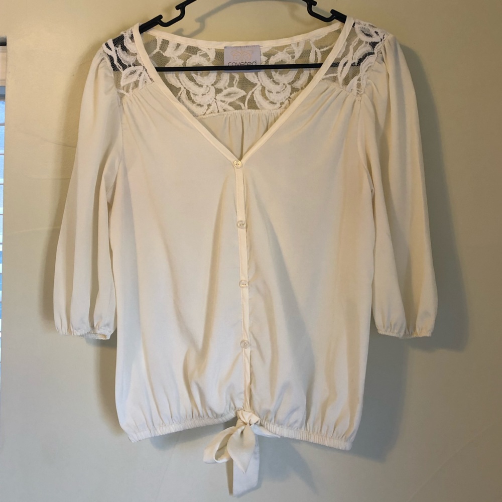 Cream Lace Blouse